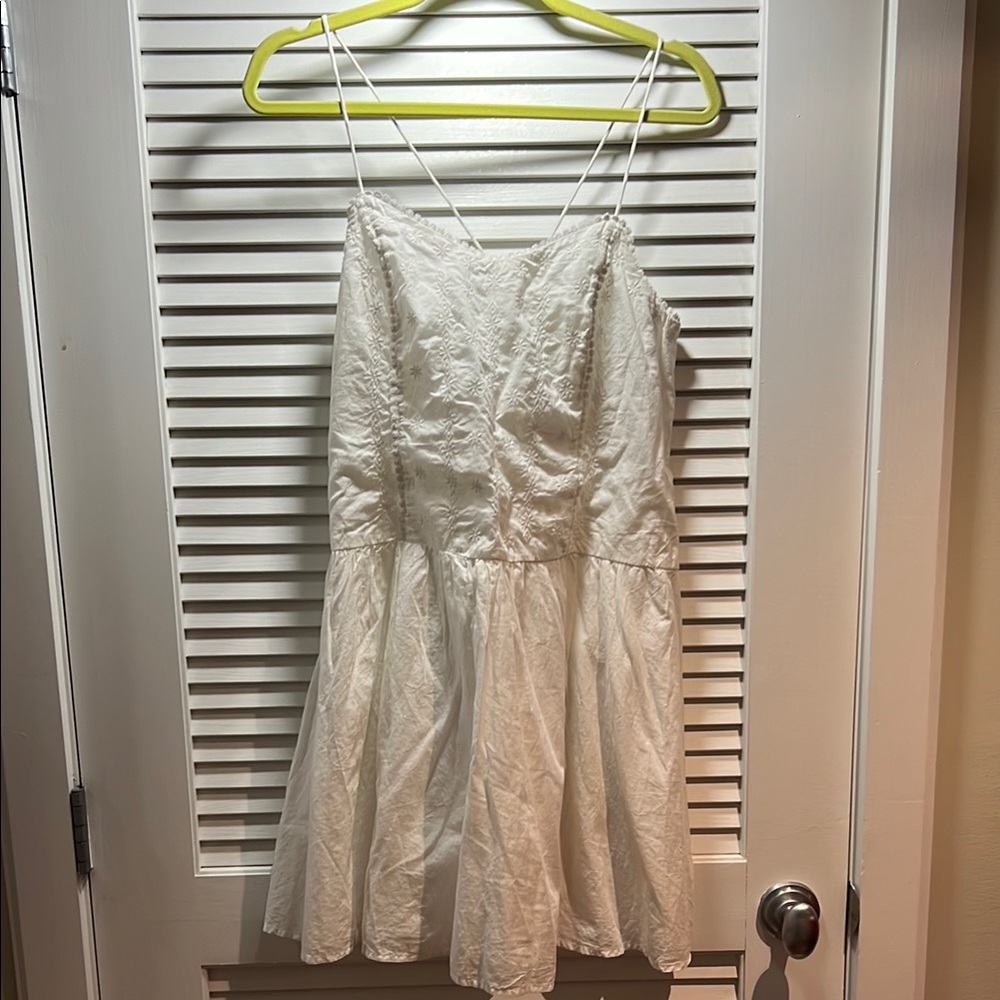GAP White Lace-Accented Dress